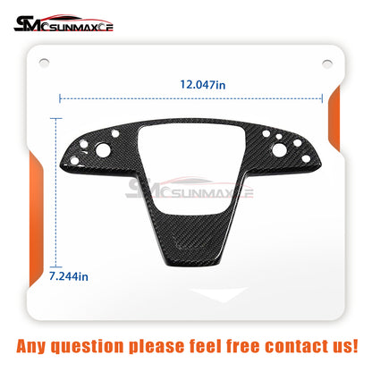 Tesla Model S/X 2021-2023 Real Carbon Fiber Steering Wheel Panel Cover Trim