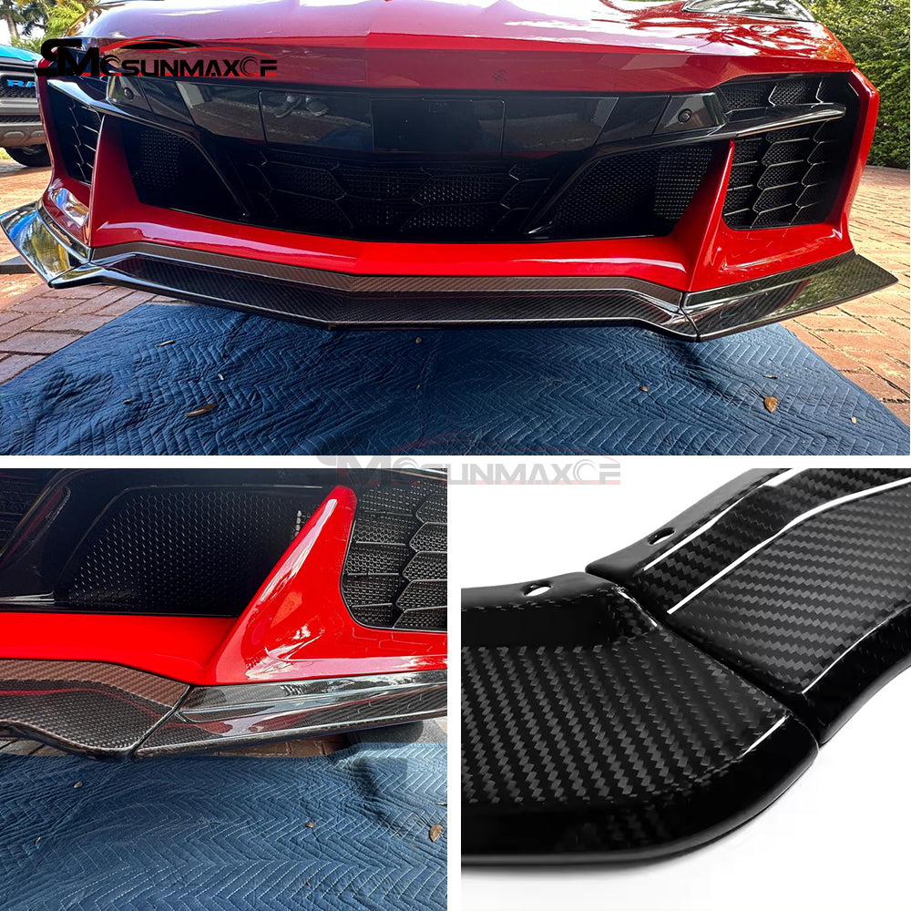 Chevrolet Corvette C8 Z06 Carbon Fiber Front Bumper Lip Splitter (2020-2024)