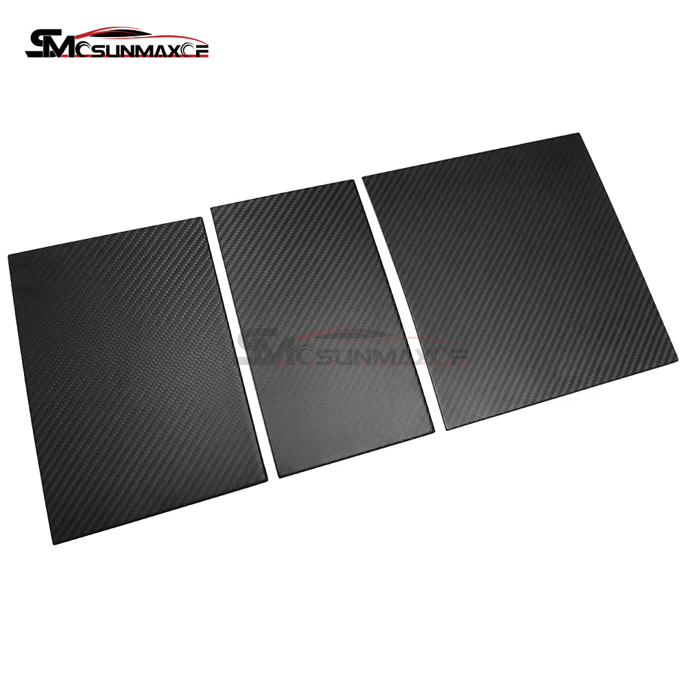 Tesla Model 3 Highland 2024 3PCS Real Carbon Fiber Center Console Panel Trim