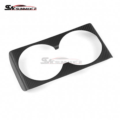 Tesla Model 3 Highland 2024 Carbon Fiber Rear Seat Cup Holder Panel Frame Cover