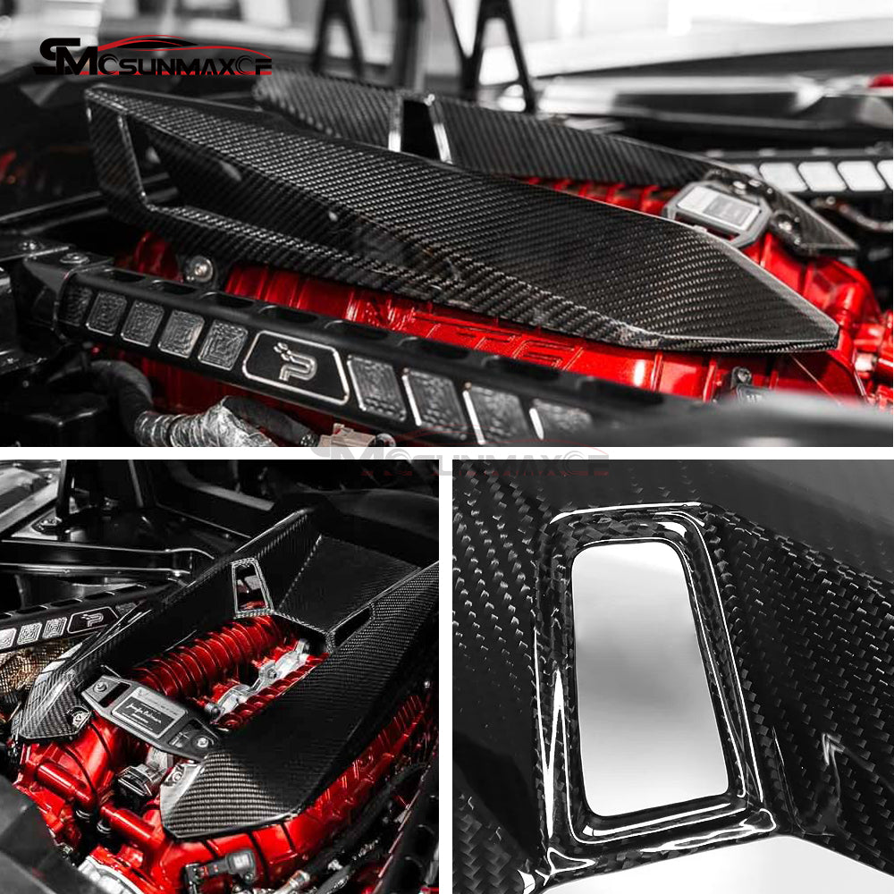 Chevrolet Corvette C8 Z06 2023-2024 Carbon Fiber Hood Engine Bay Cover Trim