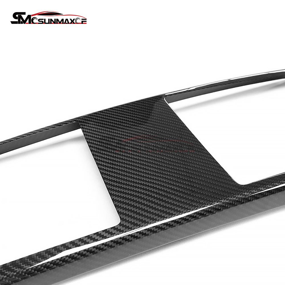 Tesla Model S 2021-2023 Real Carbon Fiber Center Console Panel Frame Cover Trim