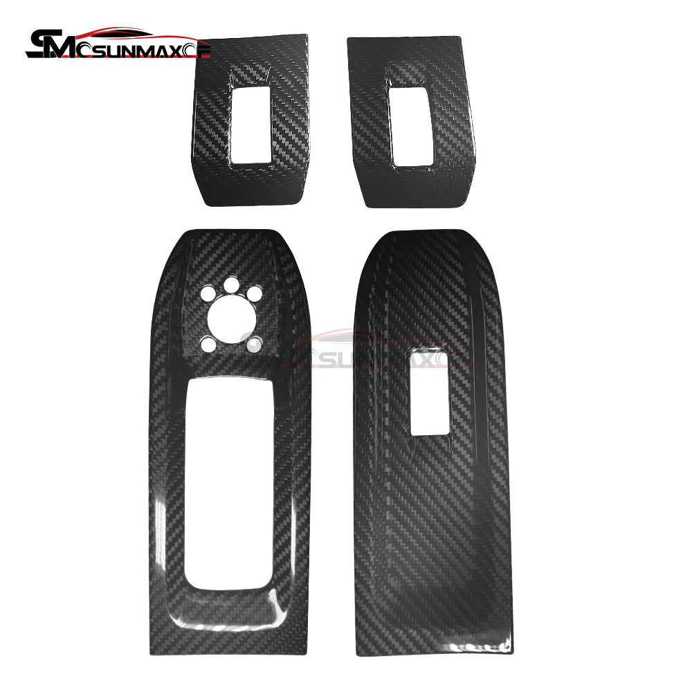Lamborghini Urus Carbon Fiber Window Switch Panel Covers (2018-2025, 4pcs)