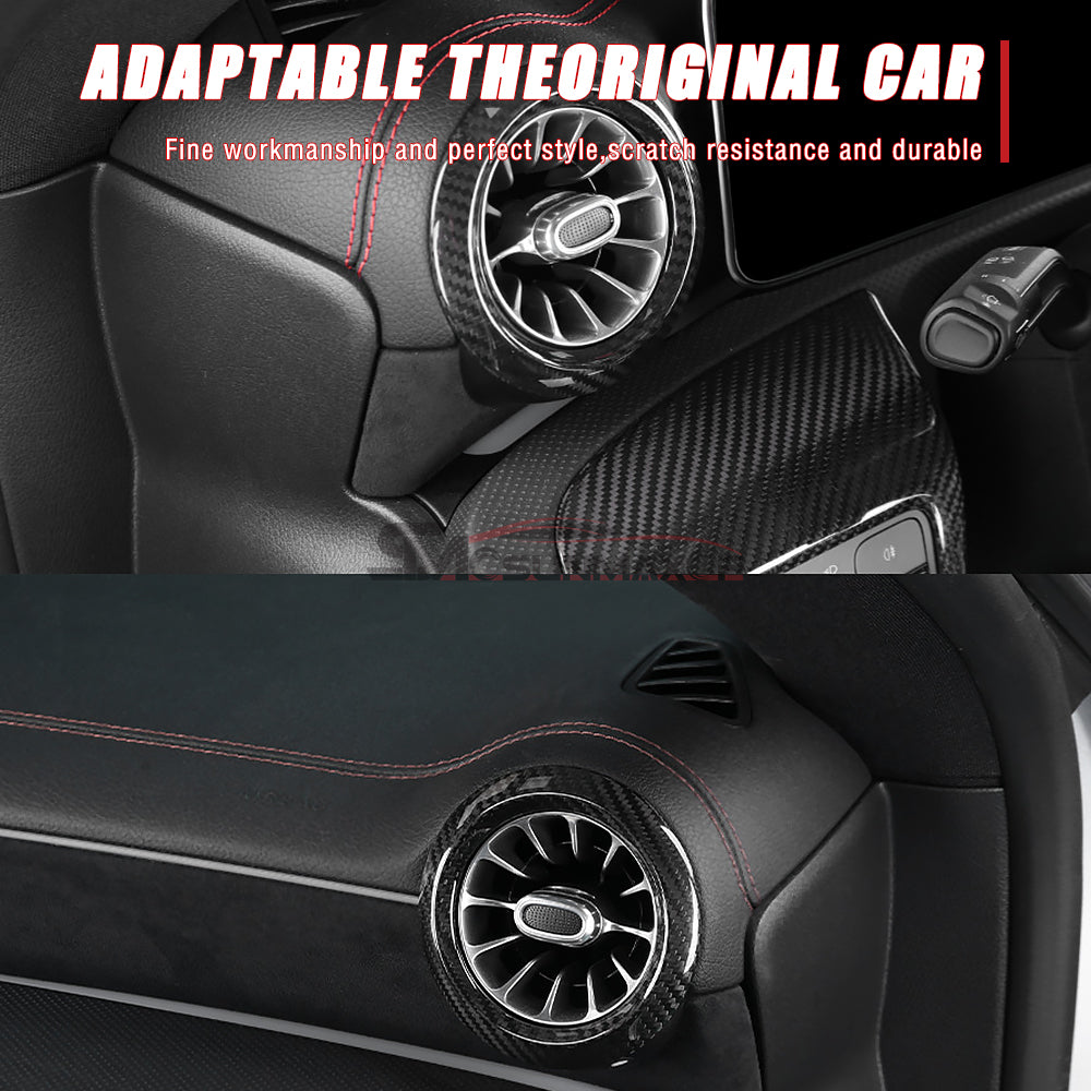 Mercedes-Benz CLA C118 W177 V177 A35 A45 Carbon Fiber Dashboard Air Vent Ring Cover