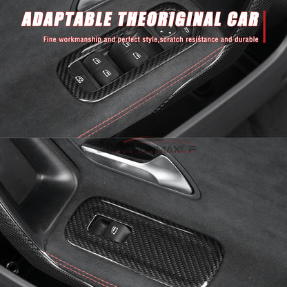 Mercedes-Benz CLA C118 W177 V177 A35 A45 Carbon Fiber Window & Trunk Button Frame Cover