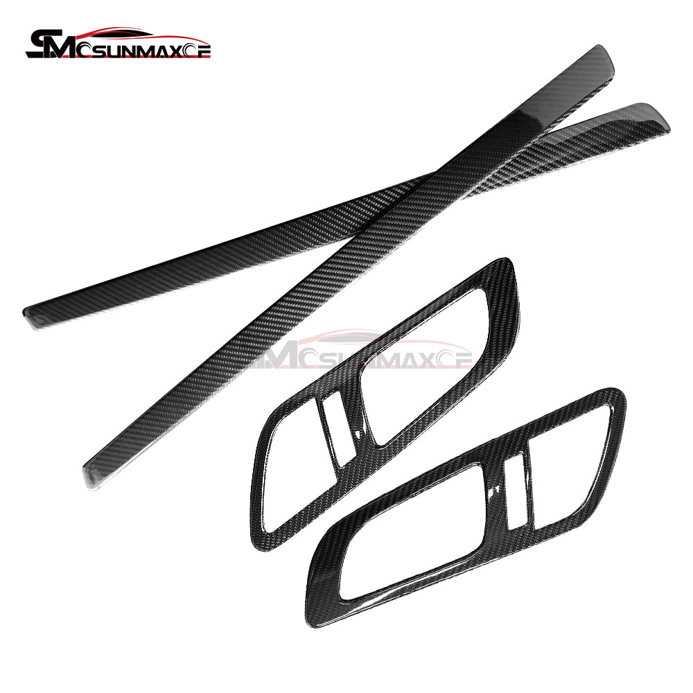 Real Carbon Fiber Interior Door Panel Trim Handle Covers for Mercedes AMG GT/GTS/GTR (2019-2023)