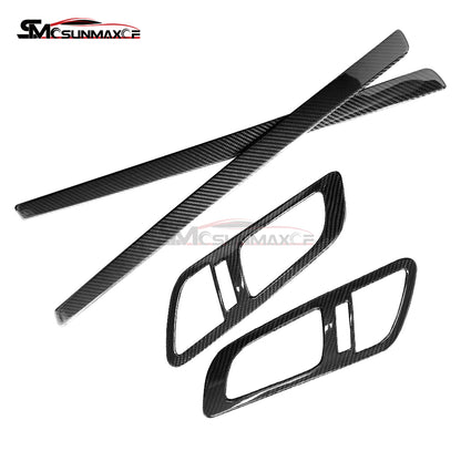 Real Carbon Fiber Interior Door Panel Trim Handle Covers for Mercedes AMG GT/GTS/GTR (2019-2023)