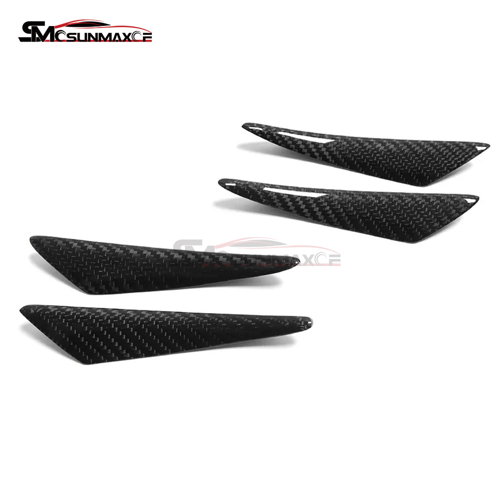 BMW M2 M3 M5 M6 Carbon Fiber Front Bumper Canards Spoiler Fins