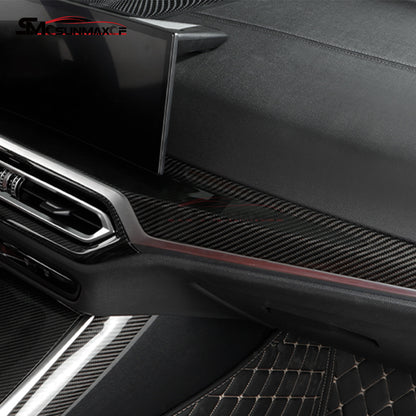 BMW 3 4 Series G20 G21 G22 Carbon Fiber Center Console Dashboard Trim (2022-2023)