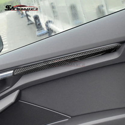 Audi A3 S3 RS3 8Y Carbon Fiber Door Panel Trim (4PCS, 2021-2024)