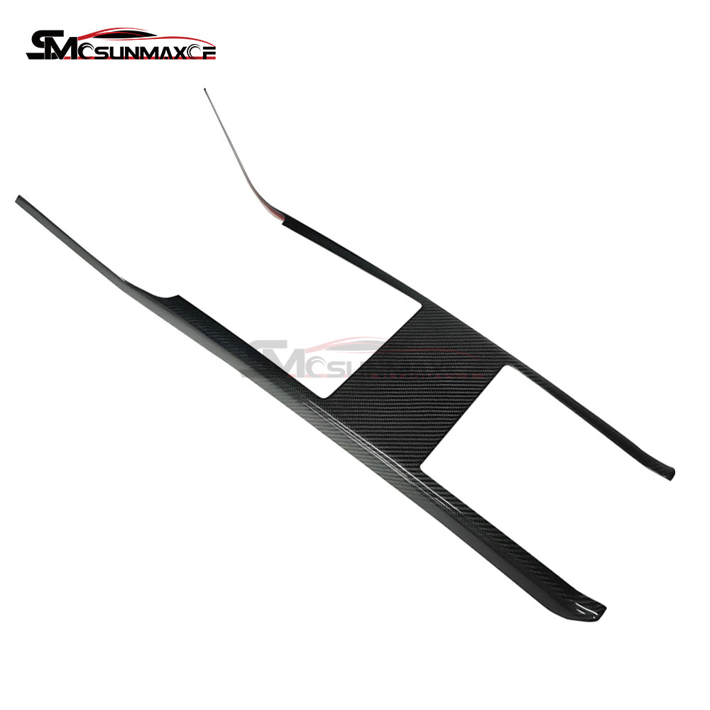 Tesla Model S 2021-2023 Real Carbon Fiber Center Console Panel Frame Cover Trim