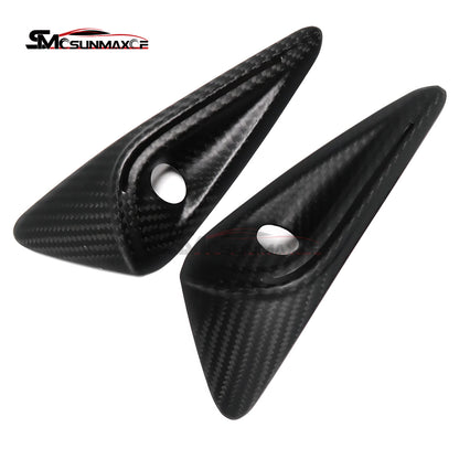 Real Carbon Fiber Side Fender Camera Turn Signal Cover for Tesla Model Y Juniper (2025)