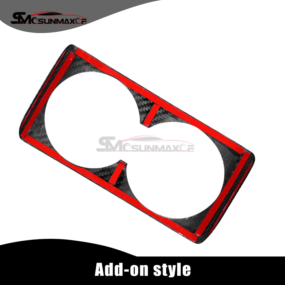 Tesla Model 3 Highland 2024 Carbon Fiber Rear Seat Cup Holder Panel Frame Cover