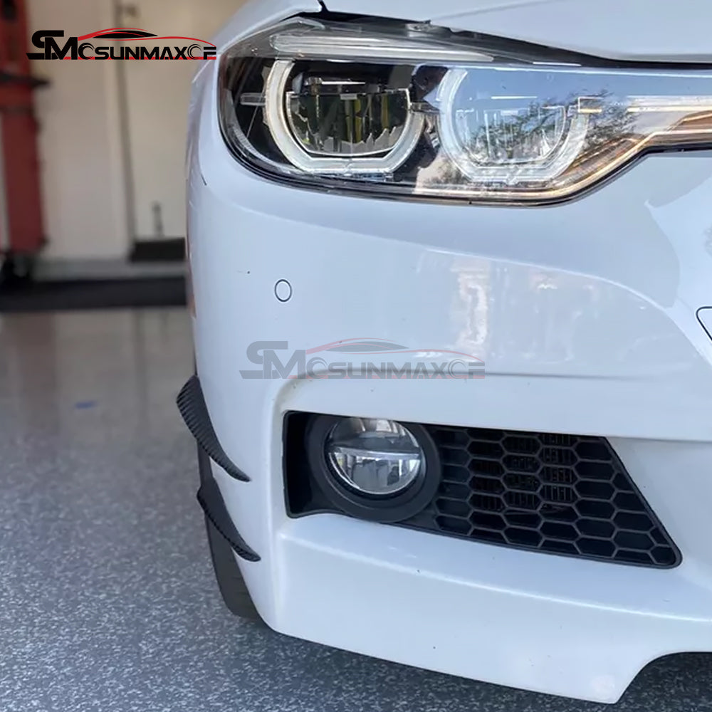 BMW M2 M3 M5 M6 Carbon Fiber Front Bumper Canards Spoiler Fins