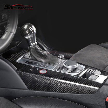 Audi A3 8V S3 RS3 Carbon Fiber Gear Shift Panel Trim Cover (LHD, 2012-2020)
