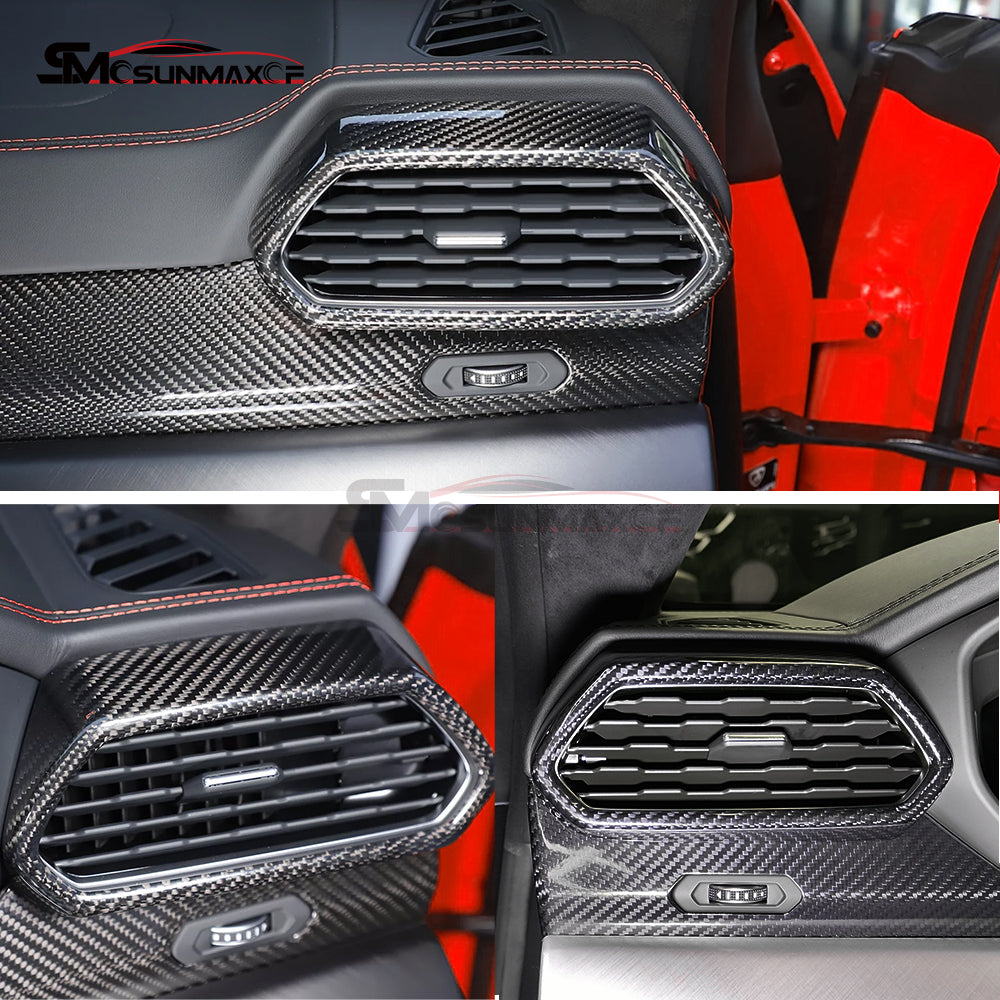 Lamborghini Urus Carbon Fiber Dashboard Air Vent Panel Cover (2018-2025)
