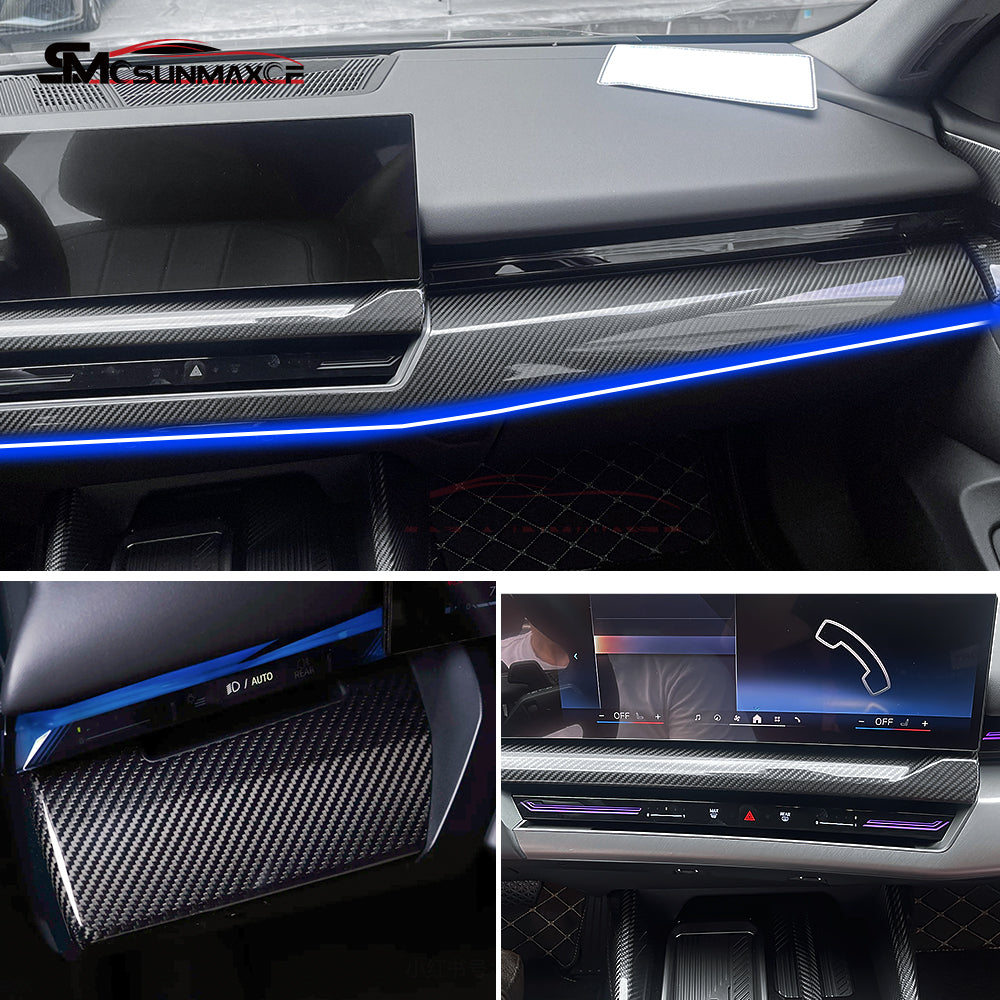 BMW 5 Series i5 M60 G60 G68 Carbon Fiber Dashboard Trim (3PCS, 2024)