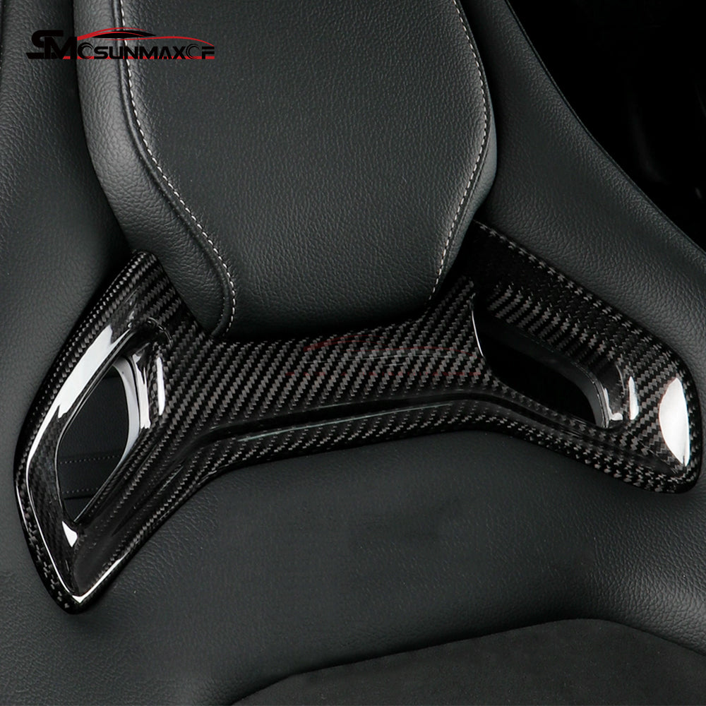 Real Carbon Fiber Seat Headrest Frame Cover for Mercedes AMG GT/GTS/GTR/GTC (2015-2023)