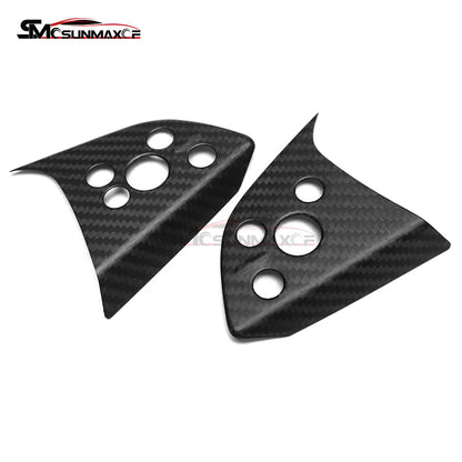 Tesla Model 3 Highland 2024 Real Carbon Fiber Steering Wheel Trim Cover