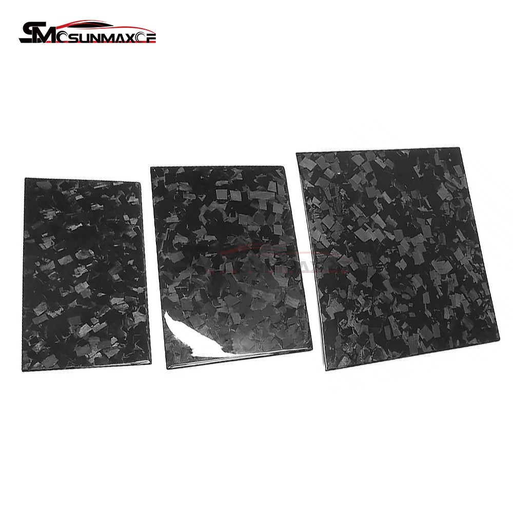 Tesla Model 3 Highland 2024 Forged Carbon Fiber Center Console Covers (3PCS)