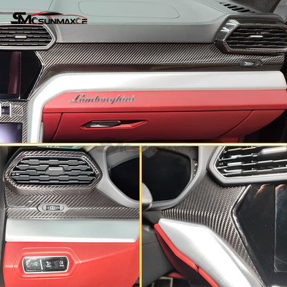 Lamborghini Urus Carbon Fiber Dashboard & Console Trim (3pcs, 2018-2025)