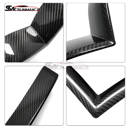 Tesla Model S 2021-2023 Real Carbon Fiber Front Bumper Center Grille Cover