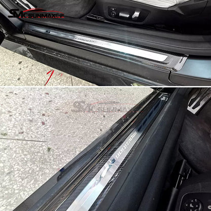 BMW 4 Series G22 G23 M4 G82 Carbon Fiber Door Sill Scuff Plate (2021)