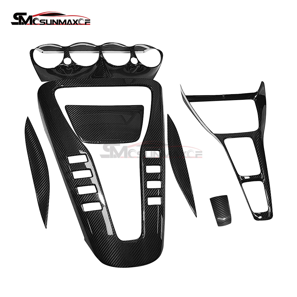 7pcs Carbon Fiber Dashboard Air Vent & Center Console Trim Kit for Mercedes AMG GT/GTS/GTR (2019-2023)