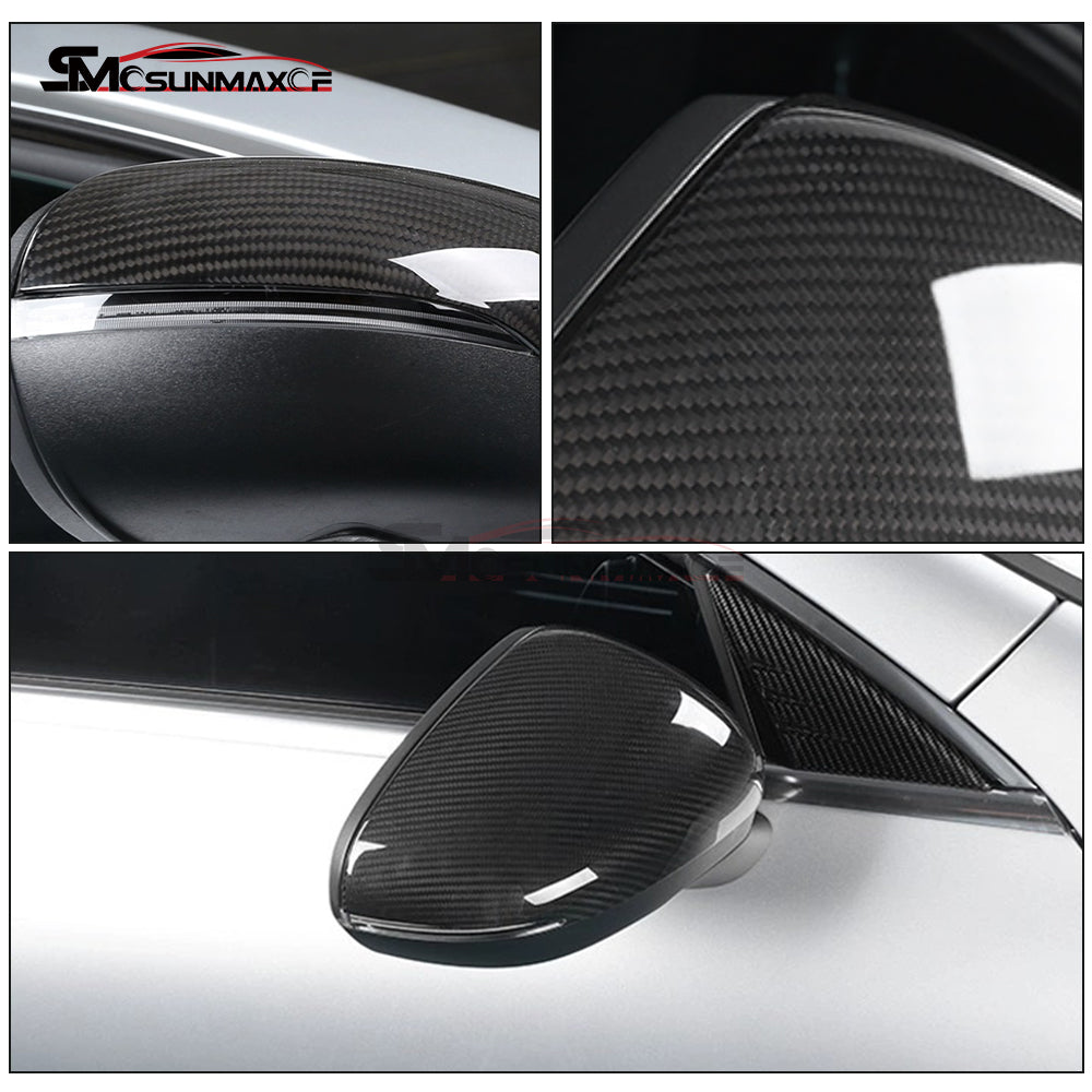 Mercedes-Benz A-Class CLA W177 V177 C118 A35 A45 Carbon Fiber Side Mirror Covers (LHD, 2020-2023)
