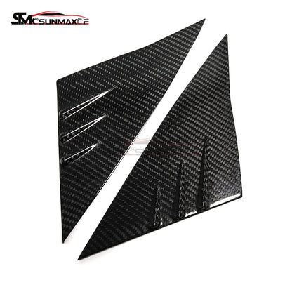 Tesla Model Y Model 3 Highland 2024 Real Carbon Fiber A-Pillar Window Panel Cover