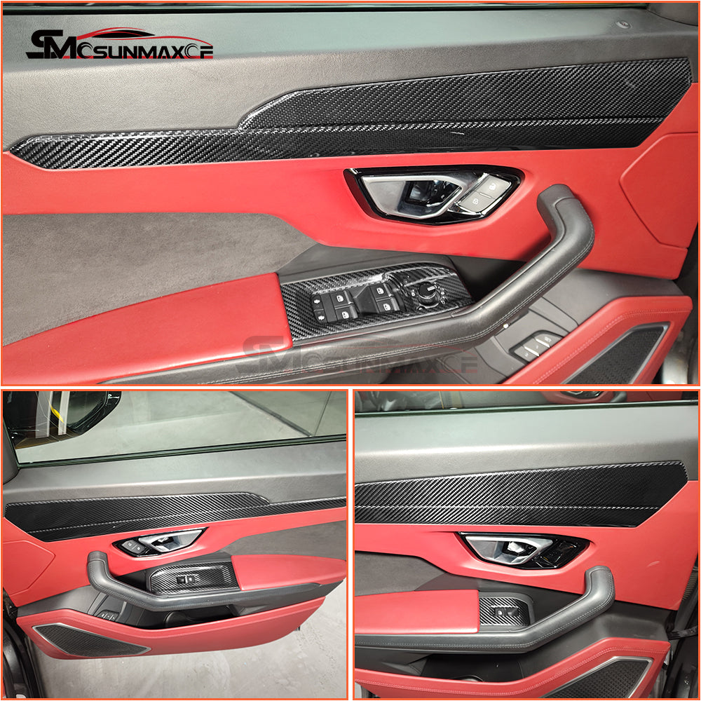 Lamborghini Urus Carbon Fiber Door Trim & Window Switch Covers (2018-2025)