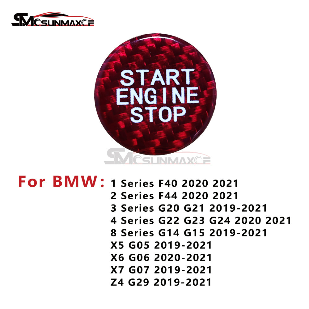 BMW 2 3 4 Series G20 G80 G82 G83 Carbon Fiber Start Stop Button Cover (2020-2024)