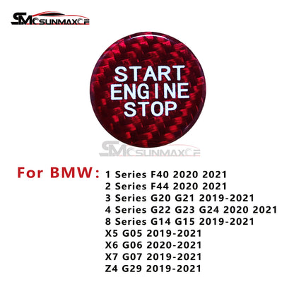 BMW 2 3 4 Series G20 G80 G82 G83 Carbon Fiber Start Stop Button Cover (2020-2024)