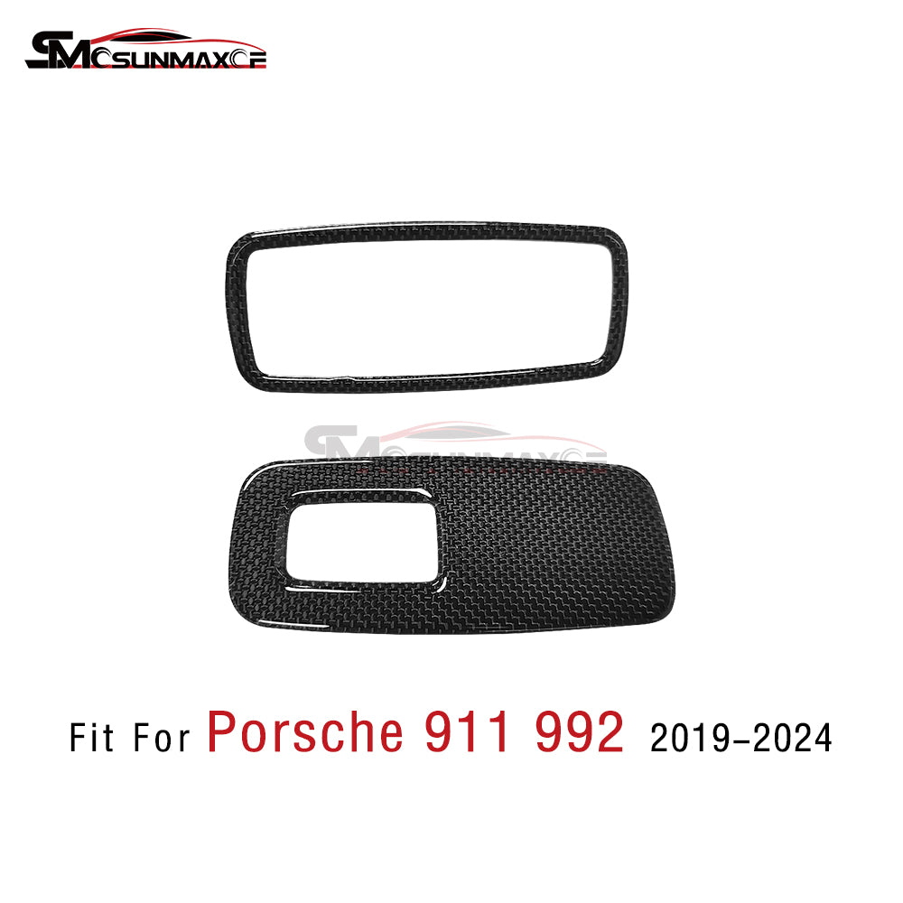 Carbon Fiber Window Lift Switch Decals for Porsche 911 992 (2019-2024)