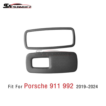 Carbon Fiber Window Lift Switch Decals for Porsche 911 992 (2019-2024)