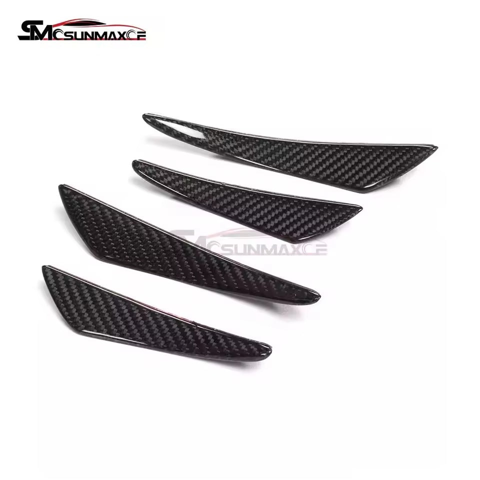 BMW M2 M3 M5 M6 Carbon Fiber Front Bumper Canards Spoiler Fins