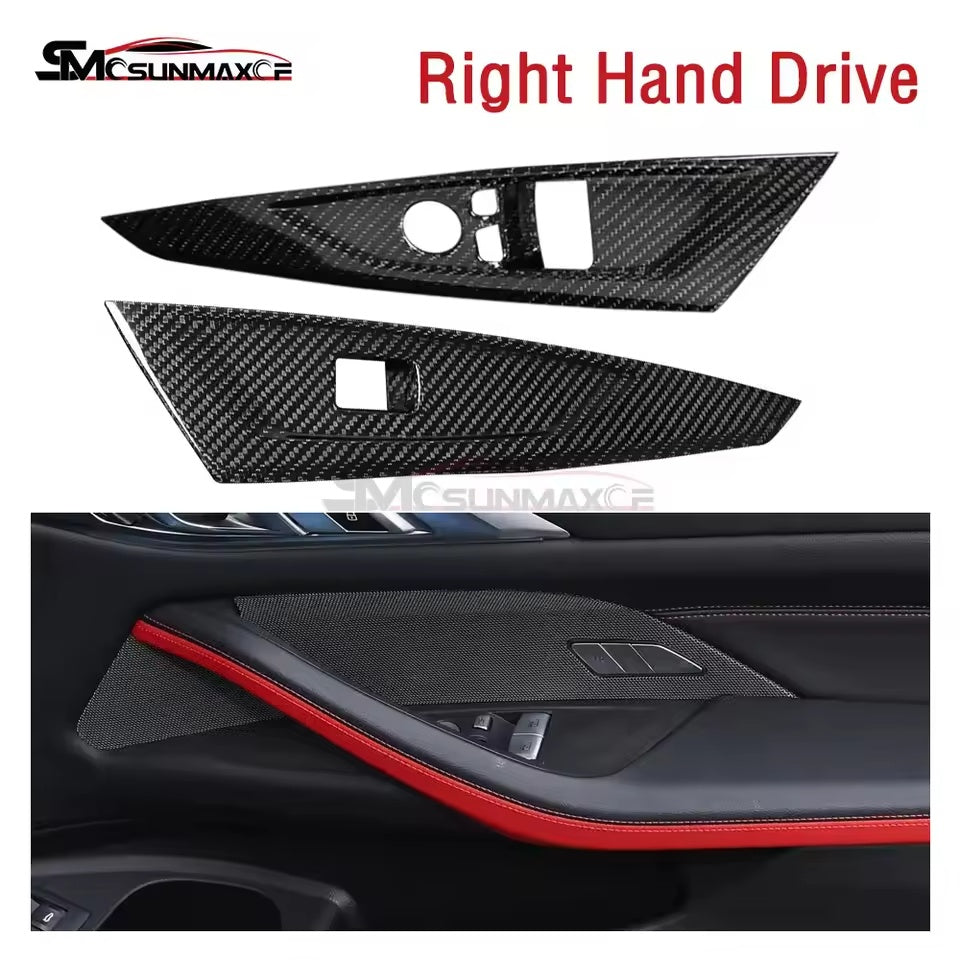 BMW 4 Series G22 Carbon Fiber Window Switch Panel Cover