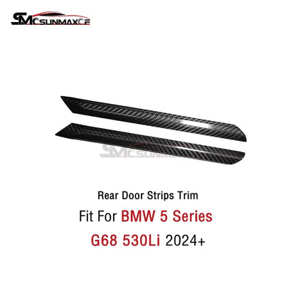 BMW 5 Series G60 G68 i5 M60 Carbon Fiber Door Panel Trim (2024)