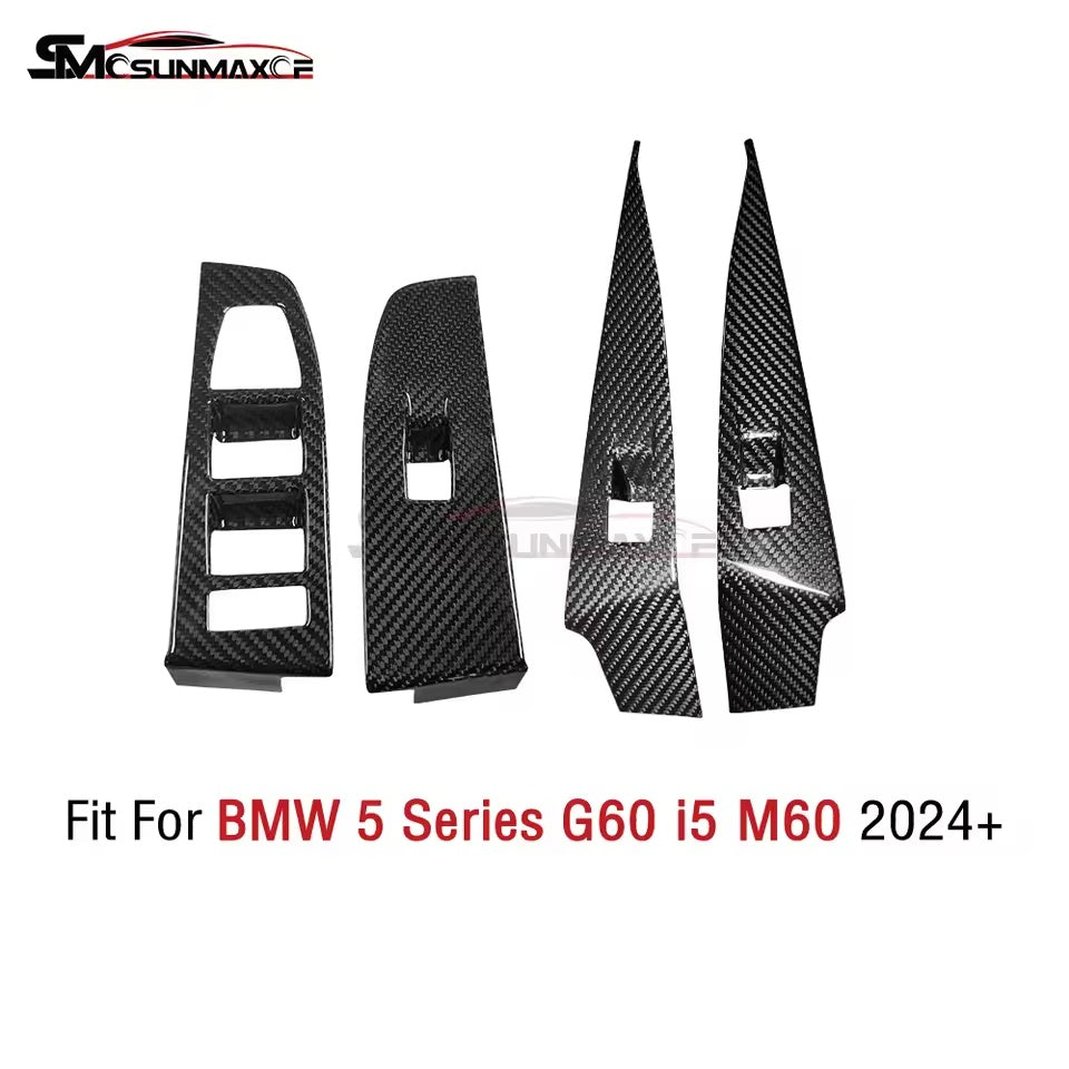 BMW 5 Series G60 G68 i5 Carbon Fiber Window Switch Panel Cover (2024)