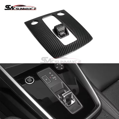 Audi A3 8Y S3 RS3 Carbon Fiber Gear Shift Knob Panel Cover (2021-2024)