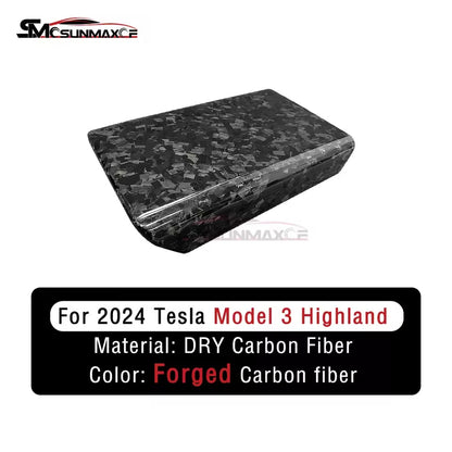 Tesla Model 3 Highland 2024 Carbon Fiber Center Console Armrest Cover