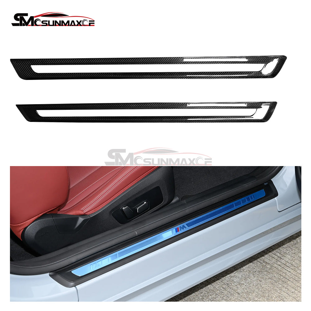 BMW 4 Series G22 G23 M4 G82 Carbon Fiber Door Sill Scuff Plate (2021)