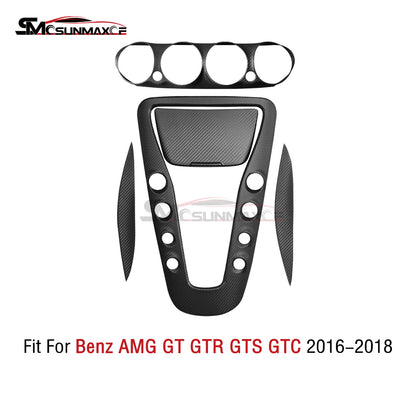 Real Carbon Fiber 5PCS Center Console Panel Kit for Mercedes AMG GT/GTS/GTR (2016-2018)