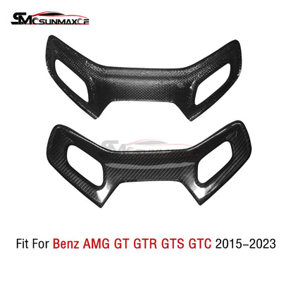 Real Carbon Fiber Seat Headrest Frame Cover for Mercedes AMG GT/GTS/GTR/GTC (2015-2023)
