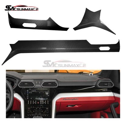 Lamborghini Urus Carbon Fiber Dashboard & Console Trim (3pcs, 2018-2025)