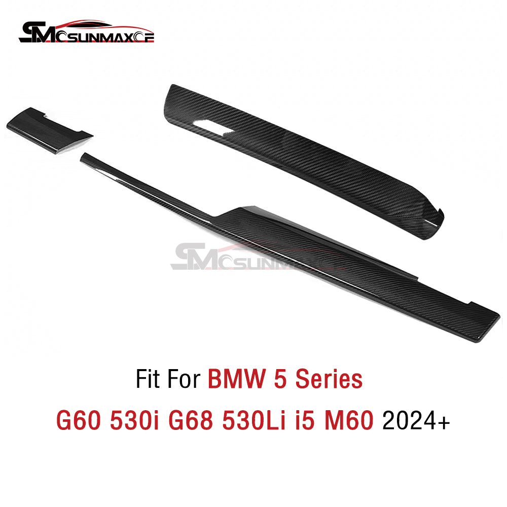 BMW 5 Series i5 M60 G60 G68 Carbon Fiber Dashboard Trim (3PCS, 2024)