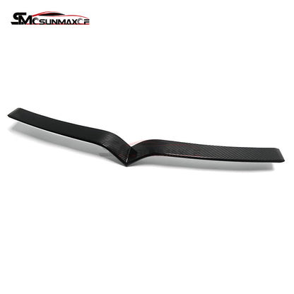 Tesla Model S 2021-2023 Real Carbon Fiber Front Bumper Center Grille Cover
