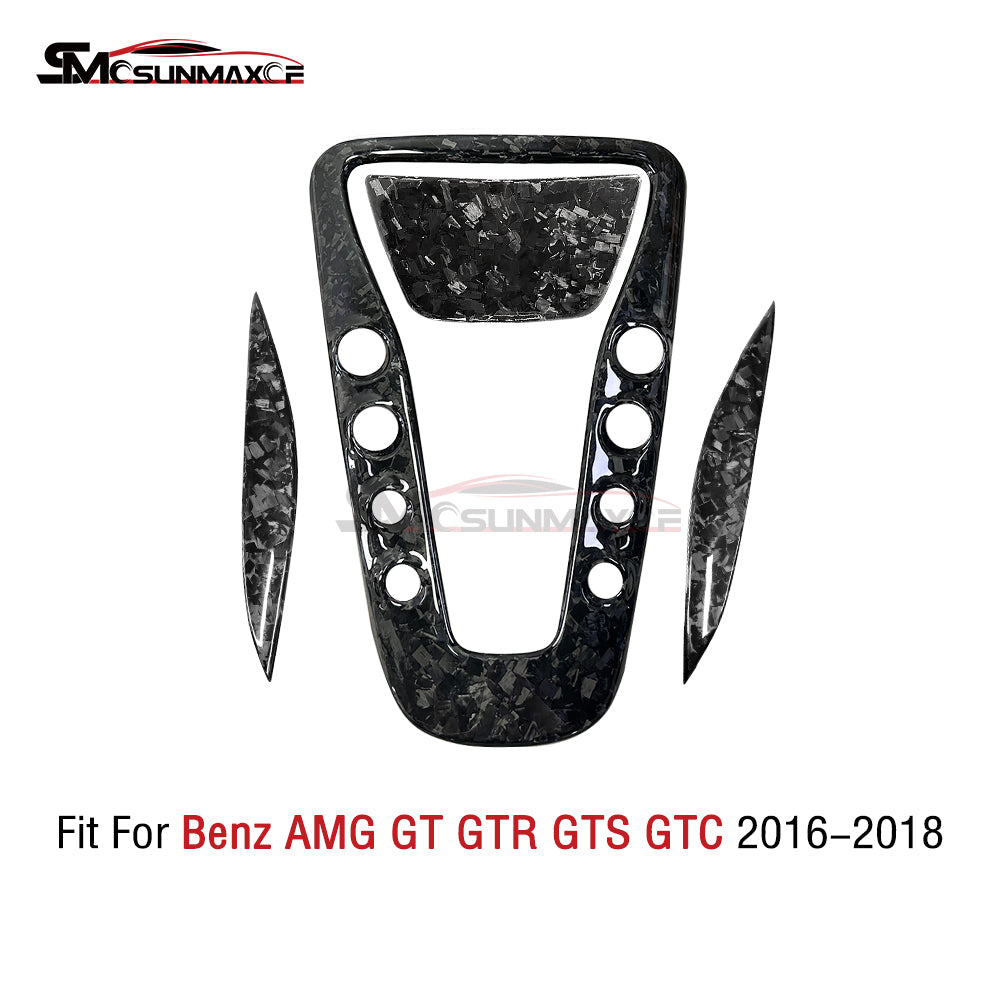 4Pcs Forged Carbon Gear Shift Panel Cover for Mercedes AMG GT/GTS/GTR (2016-2018)